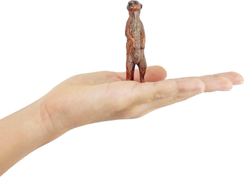 Meerkat Wild Animal Toy Figures Set, Hand-Painted Jungle Animals Figurines Collectible Toys Gifts, Party Favors, School Projects Cake Toppers for ...
