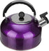 Tea Kettle for Stove Top: Purple Whistling Teapot 3Quart Stainless Steel Teapot Heating Water Container with Handle for Home Gas Stovetop...