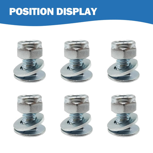 (Set of 6) 784-5581A 784-5581 Snow Blowers Carriage Bolts & Nuts Replaces MTD Shave Plate Scraper Bar 790-00120-0637 784-5581A (5/16-18) 5/8"...