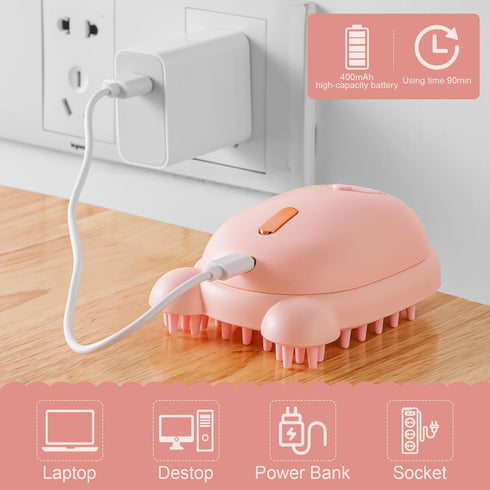 Cat Steam Brush Rechargeable Cat Brush Steamer for Shedding,Self-Cleaning Grooming Brush for Long &Short Haired Dogs and Cats,Remove and Clean Tan...