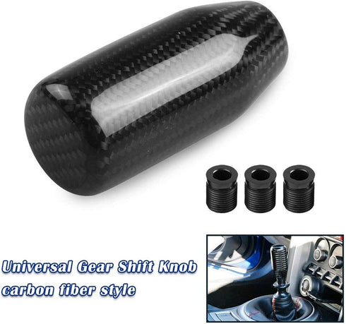 RYANSTAR Universal Gear Shift Style Knob,Car Modified Carbon Fiber Stand Head Manual Transmission Shift Lever Knob Head Wave Stick Shift Knob...