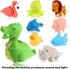 9 PCS Nurse Flashlight Pediatric Nurse Flashlight Keychain Animal Flashlight Keychain Dolphin Lion Flamingos Dinosaur Shark Rhino Octopus Duck Pig...