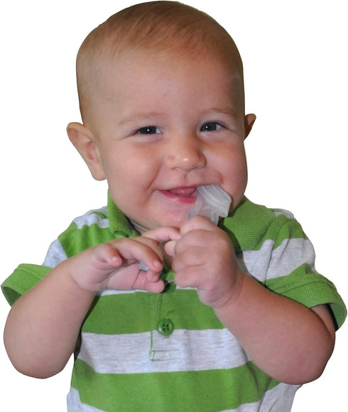 Brilliant Oral Care Baby’s First Toothbrush, Smooth Silicone Bristles Gently Clean Tender Teeth and Gums, for Ages 4+ Months, Pink, 1 Pack...
