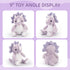 Cute Purple Dinosaur Stuffed Animals for Girls, Dinosaur Party Favors, Cuddly Dinosaur Plush Toy for Kids, Huggable Triceratops for Baby, Birthday...