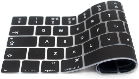 English Language Silicone Keyboard Cover for MacBook Pro 13 15 inch 2019 2018 2017 and 2016 with Touch Bar and Touch ID Model: A2159 A1989 A1706 /...