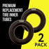 Mission Automotive 15x6.00-6 Inner Tube Replacement with TR-13 Valve Stem - 2 Pack - Suitable for Riding Lawn Mowers, Mowers, Go Karts, and Golf C...