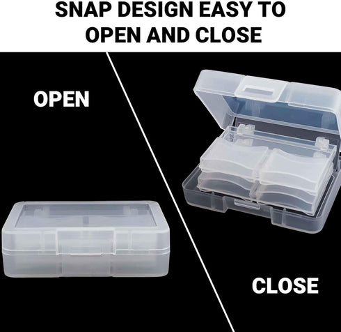 Slot Portable SD Card Case, 4 Individual Transparent Plastic Memory Card Cases, Holds a Total of 32 SD Cards, waterproof and Dust Resistant SD Car...