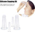 4 Pcs Silicone Facial Cupping Set, Vacuum Massage Cup Kit for Face Eyes Lips Neck, Facial Cupping System, Home SPA Massage Cupping Thera - py Set,...