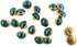 Deep Green Resin Sewing Buttons Brass Metal Base with Shank 30 Pcs - 10mm, 13/32"...