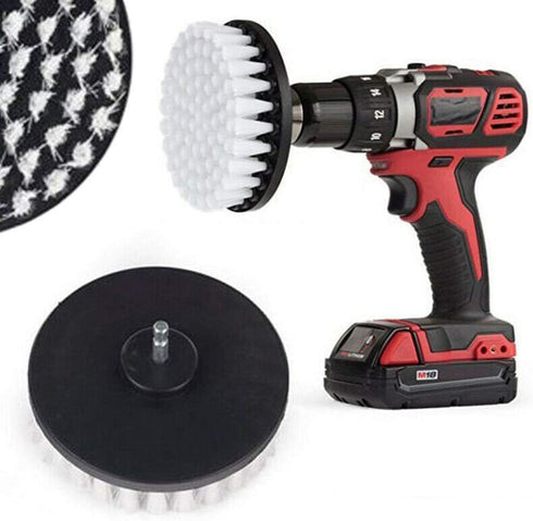 1Pcs 5" White Drill Brush Attachment for Cleaning Carpet Leather and Upholstery Kit...