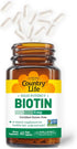 Country Life - Biotin High Potency, 5 mg - 60 Vegan Capsules...