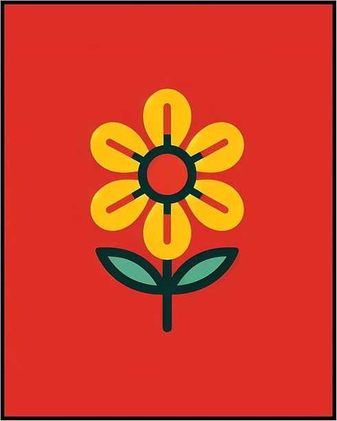 Posterizer 1 pcs-Trendy Cute Aesthetic Flower Poster-Floral & Botanical Art-Abstract & Modern Art-Gift for Daughter, Son, Kids-decor for Girls, Te...