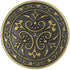 Bezelry 12 Pieces Celtic Flowers Metal Shank Buttons. 23mm (7/8 inch) (Antique Brass)...