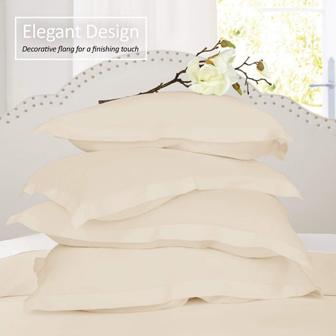 Nestl Soft Pillow Shams Set of 2 - Double Brushed Microfiber Pillow Covers - Hotel Style Premium Bed Pillow Cases, with 1.5” Decorative Flange, St...