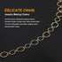 KYUNHOO 16.4ft/5m Chain for Jewelry Making Solid Brass Round Circles Link Chain Spool Necklace Earring DIY Jewelry Supplies Gold Plated Bulk Chain...