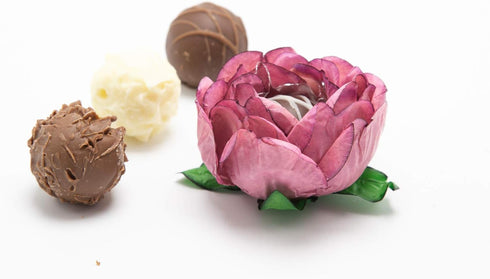 Handmade Paper Truffle Cups | Liners | Wrappers | Fominhas | Candy Cups | Forminhas de Brigadeiro - Pack of 30 (Paper, Peony Dusty Rose)...
