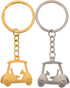 KESYOO 2Pcs Golf Keychain Metal Golf Cart Key Chain Golf Cart Pendant Key Ring Bag Charms Hanging for Golfer Golf Lover Present Golden Silver...