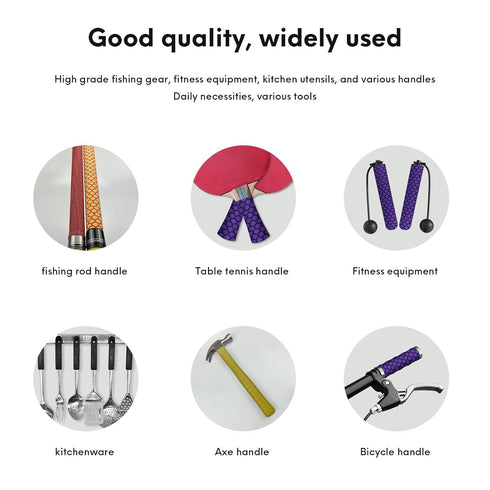 Accering Fishscale Pattern Fishing Rod Grip Wrap, Heat Shrink Grip Tubing, Fishing Rod Handle Shrink Wrap (?45mm, L3.3ft, Blue)...