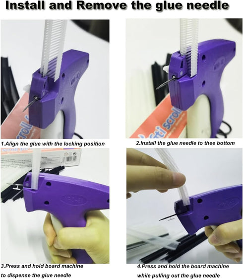 Quick Clothing Fixer,Quilt Tacking Gun, Mini Stitchy Gun,Mini Stitch Hemming Gun for Clothes,Instant Button Garment Connector?Purple?......