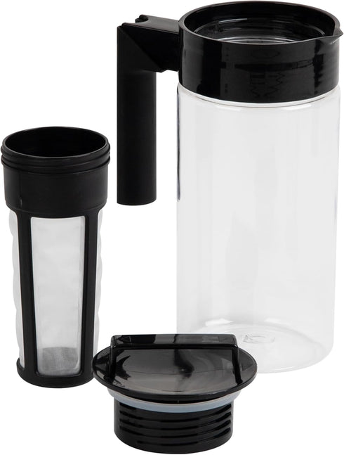Cold Brew Coffee Maker, Heat-Resistant Handle, 1.3 Liter, Plastic, Clear...