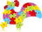 LovesTown Rooster Wooden Puzzle, 26PCS Jigsaw Puzzle Alphabet and Number Puzzles Wooden Building Blocks for Kid Toddlers Preschool...