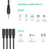 Poyiccot 3.5mm Splitter Mic and Audio Cable, 3.5mm Headphone Splitter 1 to 4 Ways (1/8") TRRS Male to Female Aux Headphone Cable for Earphone & He...