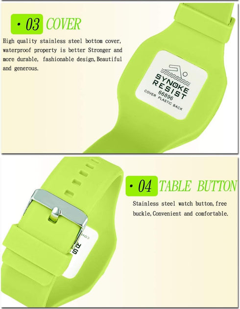 Gosasa Male and Female Digital Sports Watches LED Electron 50m Waterproof Luminous Silicone Watch...