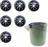 6 Pcs Black Trash Bag Holder - Reusable Trash Liner Cinch for Securing Trash Liners?Prevents Liners from Falling into Trashcan - Ideal for Outdoor...