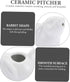 Ceramic Cartoon Milk Jug White Pitcher Rabbit Creamer Dispenser Mini Creamer Pitcher Tea Pot Ceramic Mini Rabbit Creamer with Handle Mini Syrup Pi...