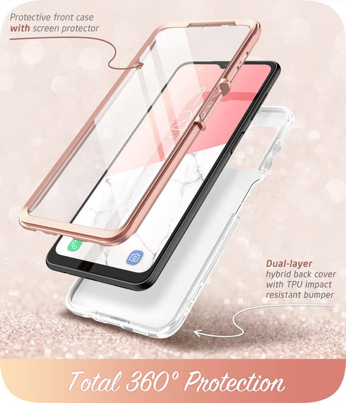 i-Blason Cosmo Protective Case for 6.5-Inch Samsung Galaxy A13 4G/5G (2022), Marble Pink...
