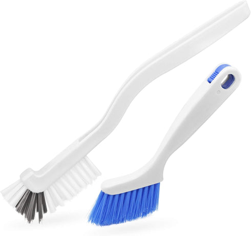 2 Pcs Cleaning Brush Small Scrub Brush for Cleaning Sink Scrub Brush with Handle, Bathroom Kitchen Edge Corner Grout Cleaning Brushes for Househol...