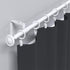 Set of 14 White Iron Metal Curtain Rings with Clips, Drapery Clips Hooks, Curtain Clips with Rings Cafe Curtain Clips, Ring Clips to Hang Curtains...