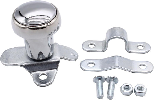 Chrome Steering Wheel Spinner Suicide Knob Polished Aluminum Replacement for All Vehicles Like Cars Trucks Boats Lawn Mowers Tractors...