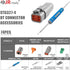 JRready ST6327-4 Deutsch 4 Pin DT Connector Kit, Gray Waterproof DT Connector 4 Pin(5 Pairs), Size 16 Stamped Contacts for Truck, Motorcycle, Off-...