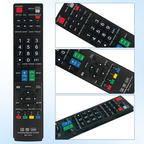 New SH-13+L Replace Universal Remote Control fit for Almost All Sharp Brand LCD LED HD Smart TV GB004WJSA GB005WJSA GA890WJSA GB118WJSA GJ221-C GJ...