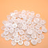 11mm 200Pcs Sewing Shirt Resin Buttons 4 Holes White Faux Pearl Finish...