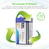 EBL 9V Rechargeable Batteries NiMH Everyday 280mAh 9V Battery for Smoke Alarm Detector, 4-Packs...