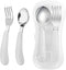 VANRA 2 Pieces Toddler Fork and Spoon Set with Travel Case 18/8 Stainless Steel Toddler Utensils Kids Silverware Children Flatware Child Cutlery S...