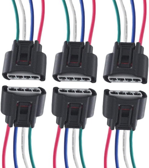 Ignition Coil Female Connector Plug Pigtail Harness 6pcs Compatible with Toyota Lexus Volvo V6...