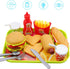 Pretend Play Fast Food Set, Play Food for Kids Kitchen - Play Kitchen Accessories - Toy Foods with Play Burger and Hot Dog Plastic Food for Preten...