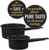 Granite Ware Non-Stick Saucepan Set with Steel Core, 1 & 2 Quart - Durable & Scratch-Resistant Pot for Soups and Sauces - Fast, Even Heating - Non...