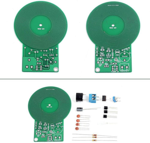 2Pcs Metal Detector Kit Electronic Soldering Practice Kit Non-Contact Sensor Board Module Electronic Part Metal Detector DIY DC 3V-5V 60mm......