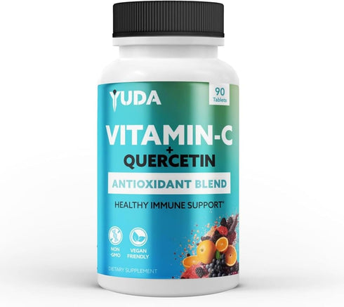 Yuda Immune Support Booster - Vitamin C and Quercetin, Enriched with Elderberry and Rose HIPS, a Superior Vitamin C and Quercetin Formula, Promote...
