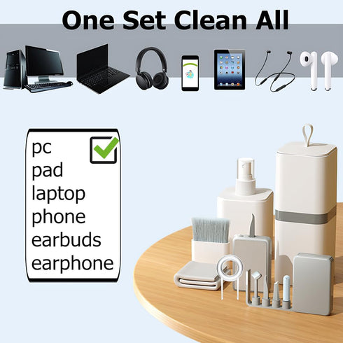 Phone Cleaning Kit, Laptop Cleaning Kit, Keyboard Cleaning Kit, Electronic Cleaning Kit, Compact Cleaning Kit for Earbuds, Portable Multifunctiona...