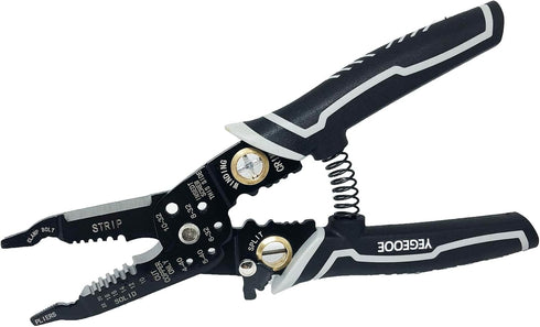 9-in-1 Wire Stripper Tool, 8inch Wire Strippers electrical, Multifunctional Electrician Pliers Flush Wire Cutters Safety Wire Pliers for Electric ...