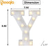 Pooqla LED Marquee Letter Lights Sign, Light Up Alphabet Letter for Home Party Wedding Decoration Y...