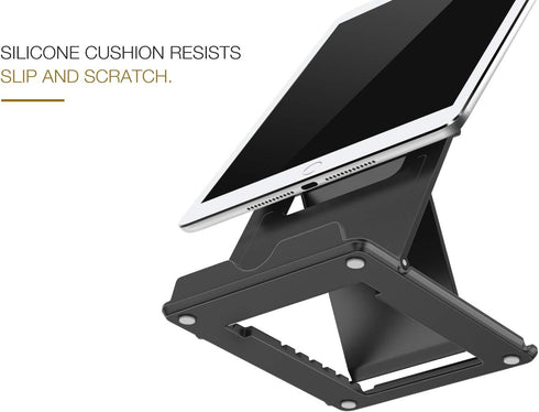 MoKo Phone/Tablet Stand, Foldable Desktop Holder Fit with iPhone 15/Plus/Pro/Pro Max, iPhone 14/Pro/Max, iPad 9/ iPad Mini 6, iPad Pro 11, 10.2, 1...