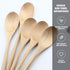 AOOSY Wooden Spoons for Cooking, 9 Inches 6 Pieces Japanese Natural Ellipse Wooden Spoon Set for Cooking Mixing Stirring Honey Tea Soda Dessert Co...