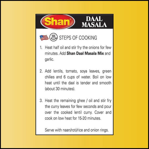 Shan - Daal Masala Mix (100g) - Seasoning Packets for Mild Lentil Curry (Pack of 3)...
