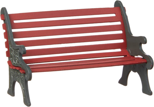 Department 56 Village Cross Product Accessories Wrought Iron Park Bench Figurine, 2.25 Inch, Red...